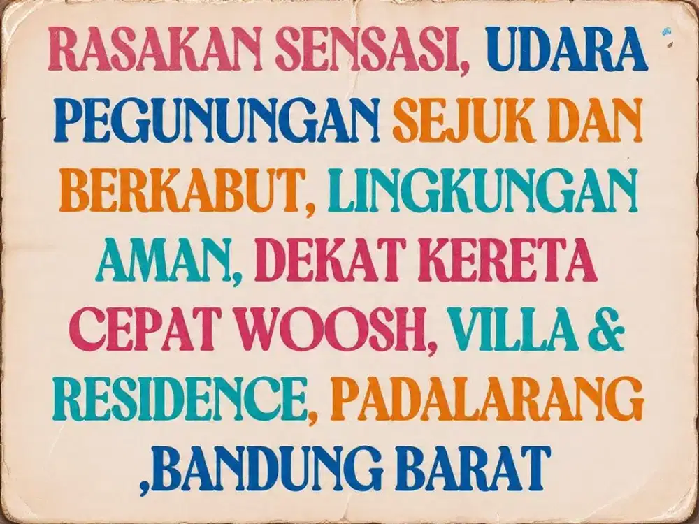 JUAL RUMAH VILLA BARU, PADALARANG, BANDUNG BARAT, KOTA BARU PARAHYANGAN,