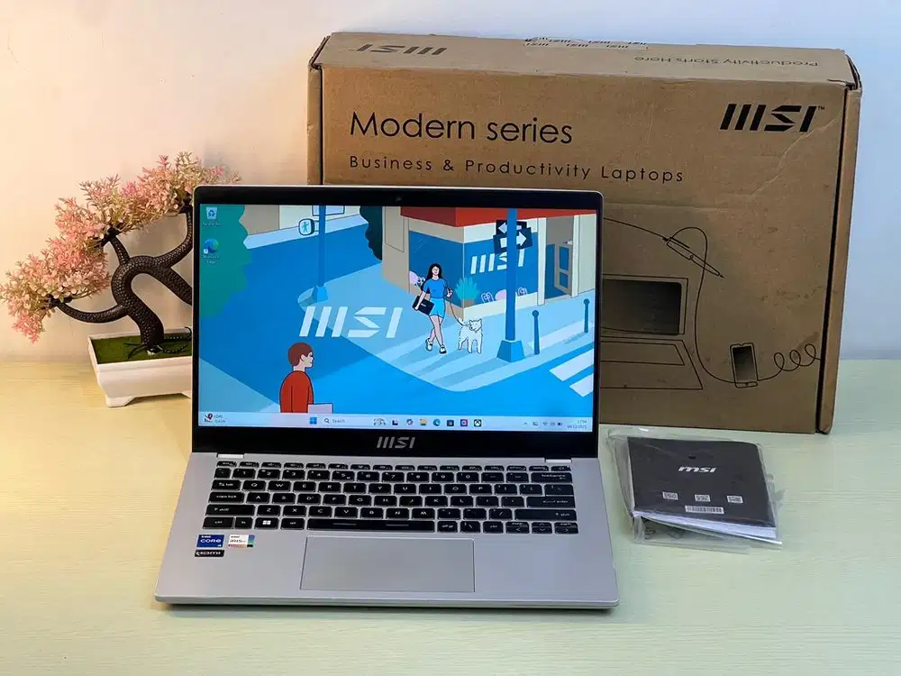 MSI Modern 14 i5-1235U RAM 8 SSD 512 14 FHD IPS Fullset Garansi