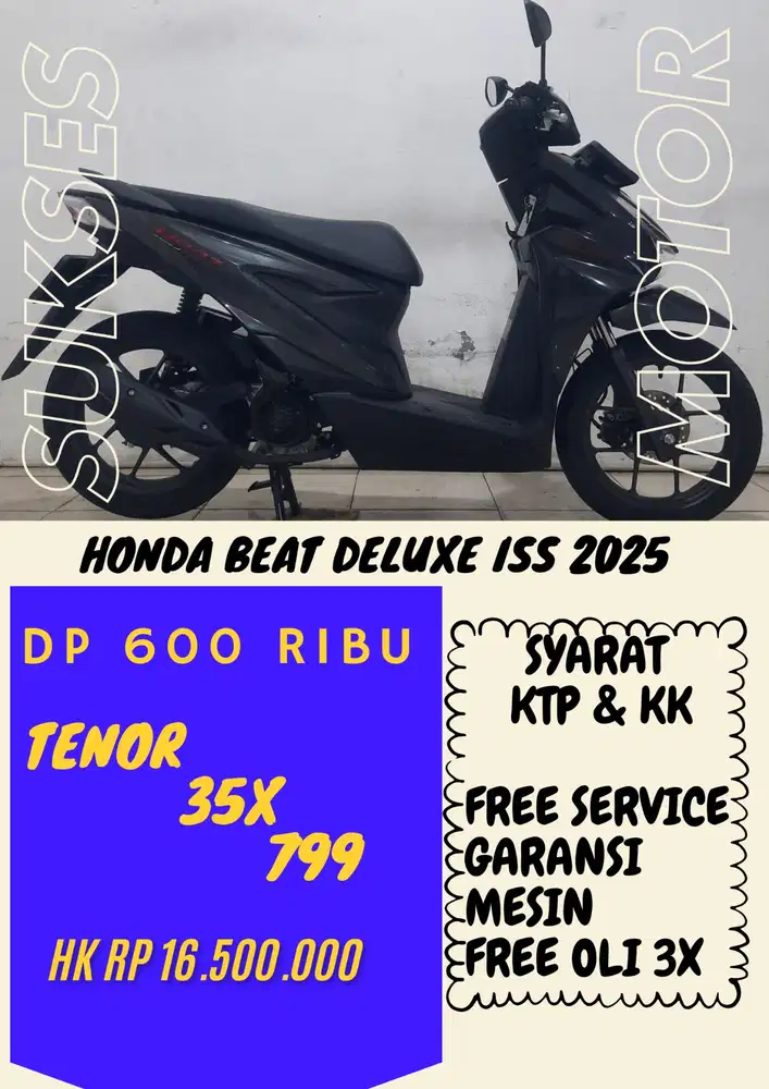 SERIES TERBARU HONDA BEAT DELUXE ISS 2025 DP 1 JUTA BISA CASH/KREDIT
