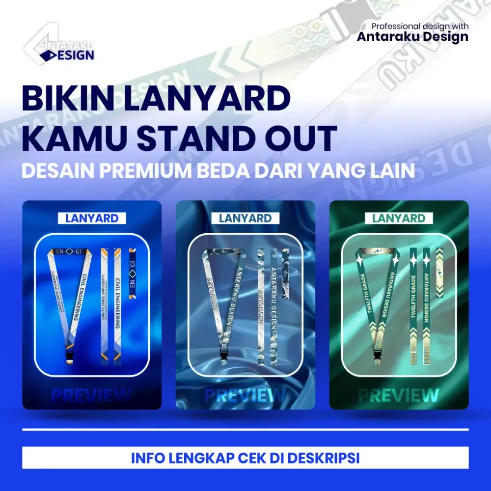 Jasa desain Lanyard Custom - untuk Event, Kantor, dan Komunitas