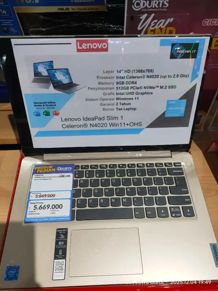 LENOVO IDEAPAD SLIM 1 / ACER/HP/LENOVO/MSI/ADVAN/ZYREX