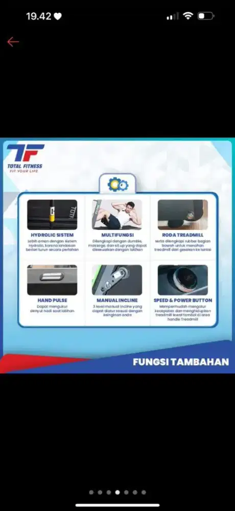 Treadmill total fitnes 625