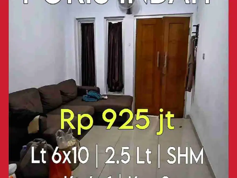 Wilson Rumah murah 2.5 lantai di poris indah