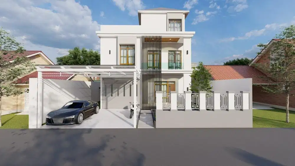 Rumah 2 lantai desain mewah harga bersahabat free survey lokasi