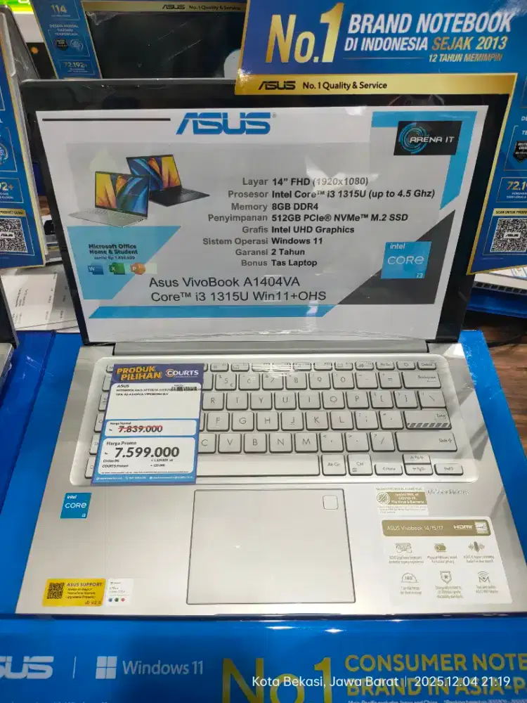 ASUS A1404VA / ACER/HP/LENOVO/MSI/ADVAN/ZYREX
