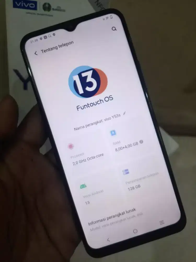 Vivo Y53s NFC Ram 8 +4/128 GB Fullset Minus Pemakaian No Kendala