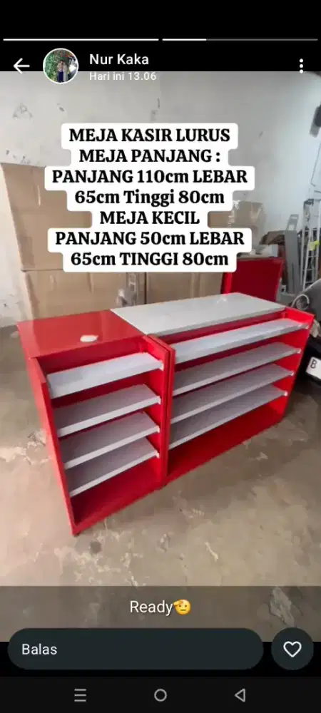 Meja kasir besoi