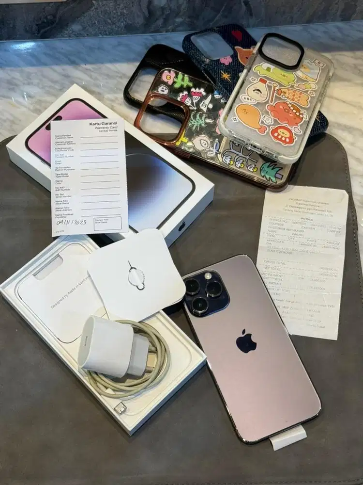 iPhone 14 ProMax 256gb ex Digimap iBox Deep Purple (LENGKAP!!)