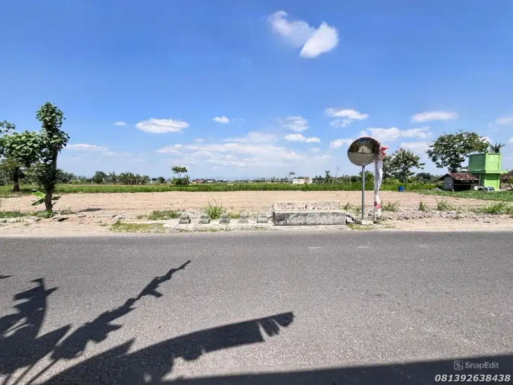 Dijual Tanah SHM Purwomartani Sleman Tepi Jalan Raya Dekat Candi Sambisari
