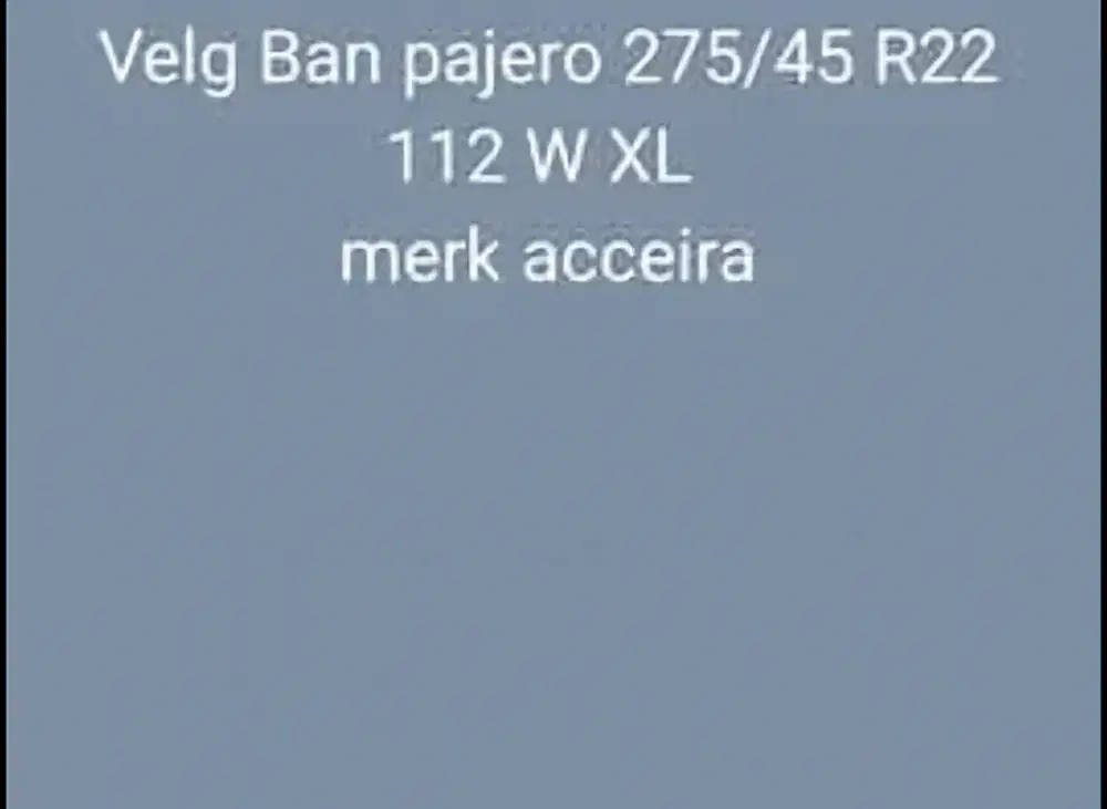 jual Ban uk 275/45 R22 112 W