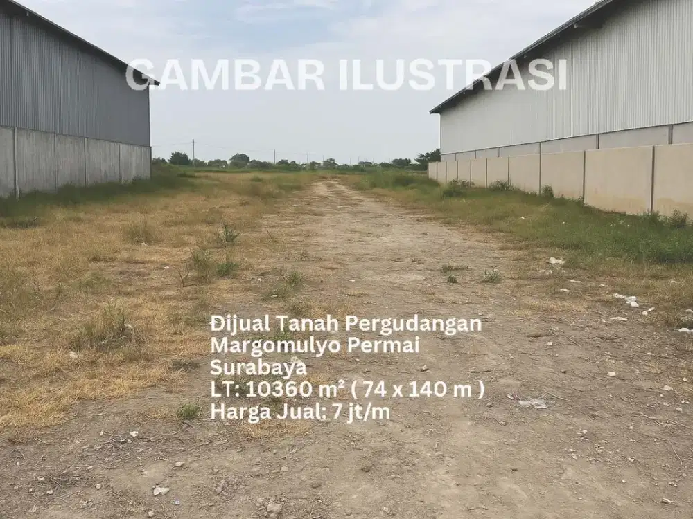 DIJUAL TANAH MARGOMULYO PERMAI BESAR LUAS 1HA SURABAYA BARAT