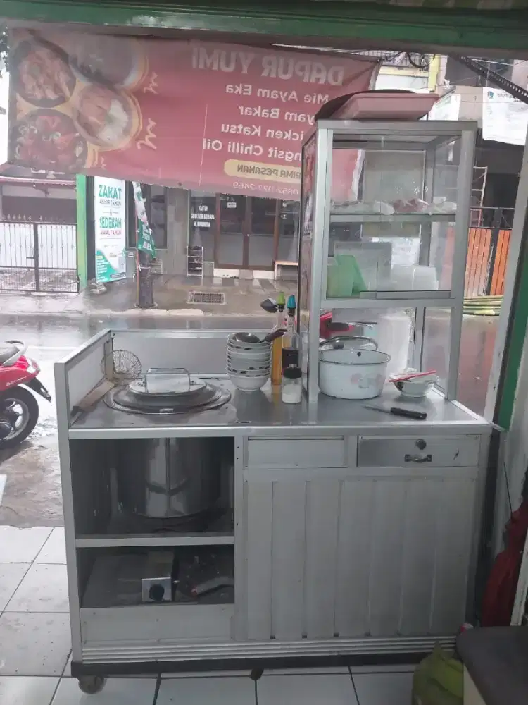 Gerobak mie ayam alumunium