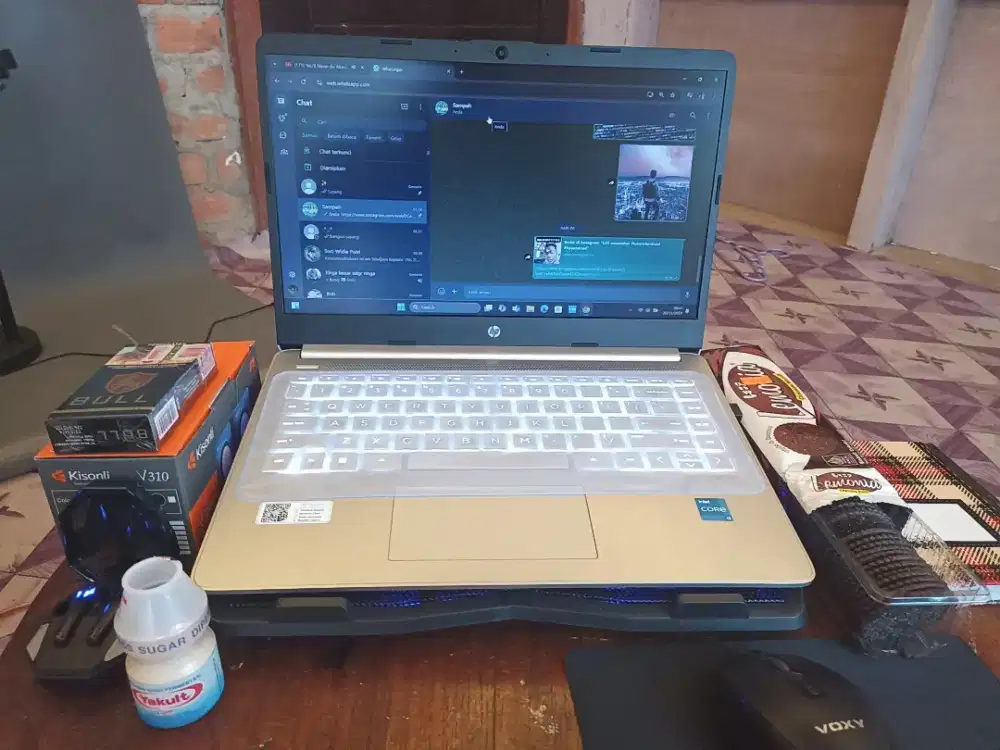 Di jual laptop HP i3 Ram 12GB kondisi masih mulus no minus.