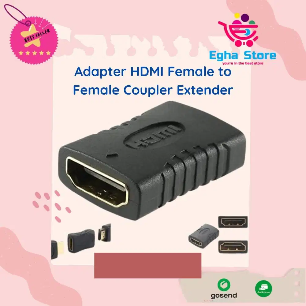 Barel Adapter HDMI Female - Female Coupler Extender Adaptor Penyambung