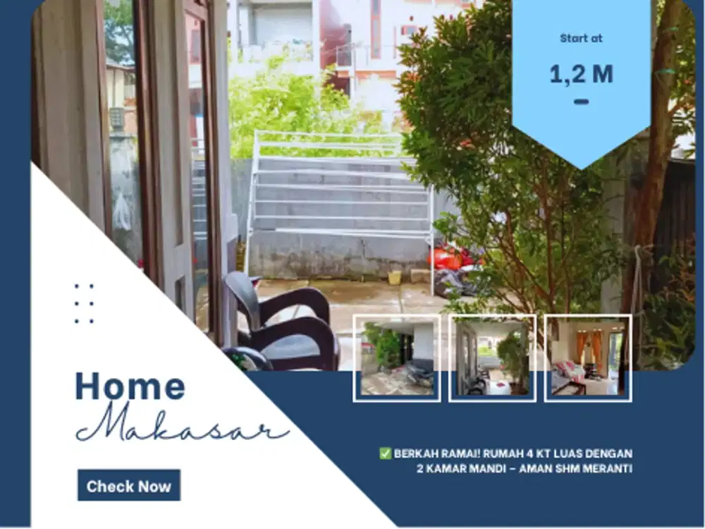 MAU HIDUP PRAKTIS? RUMAH 4 KT DI JALAN MERANTI, SEMUA FASILITAS HANYA 5 MENIT!