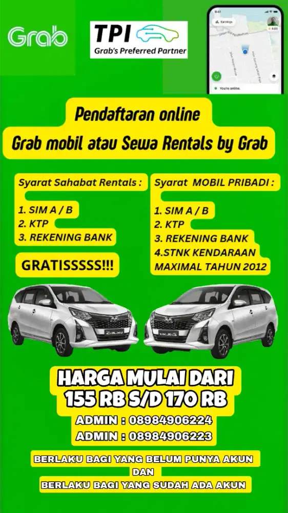 Jasa Aktivasi akun Mobil atau Sewa Rentals