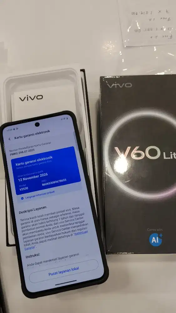 VIVO V60 LITE 8/256 GARANSI RESMI