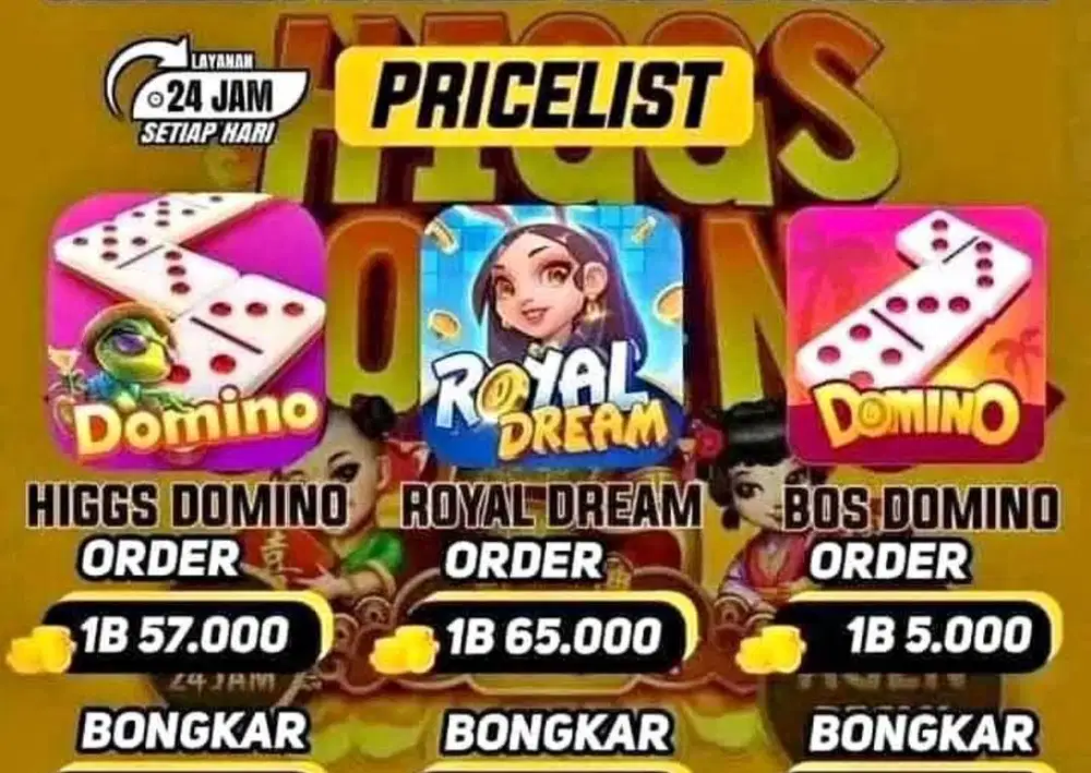 JUAL BELI HINGS DOMINO/BONGKAR