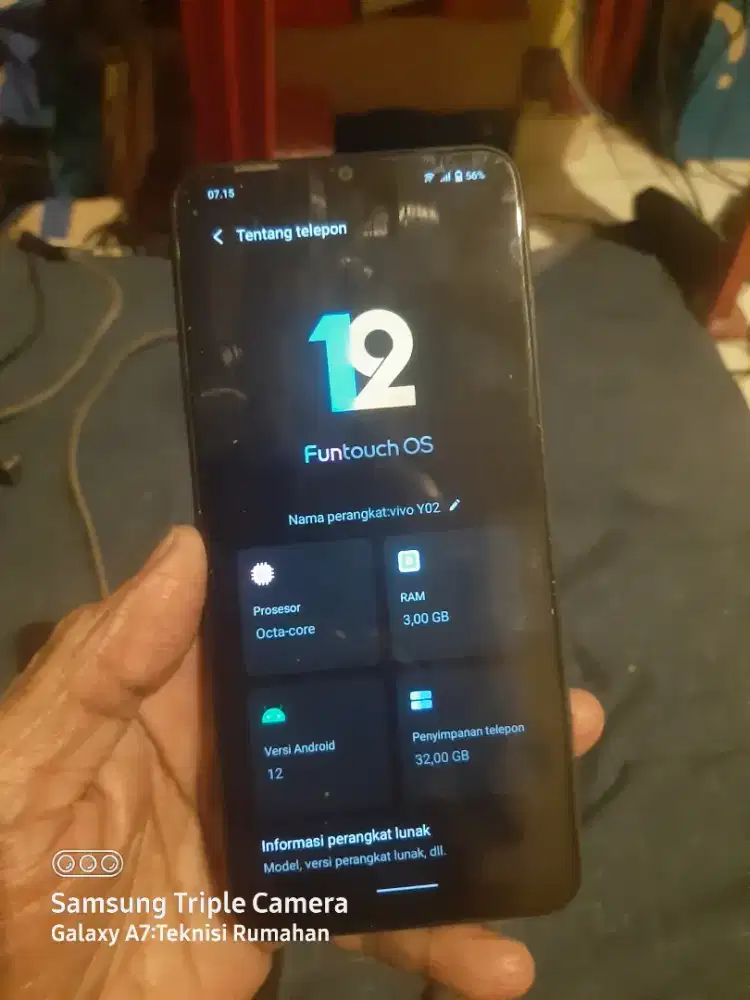 Vivo Y02 Ram 3/32 Siap Pakai Lecet Pemakaian