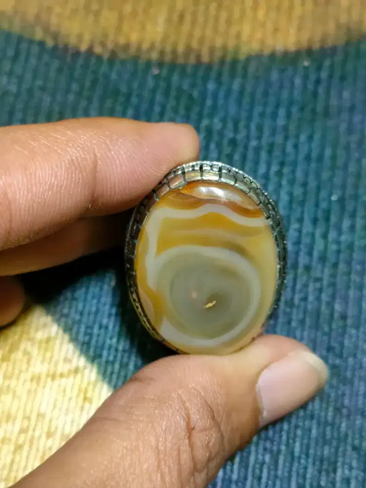 Batu akik natural motif angka 5 unik antik