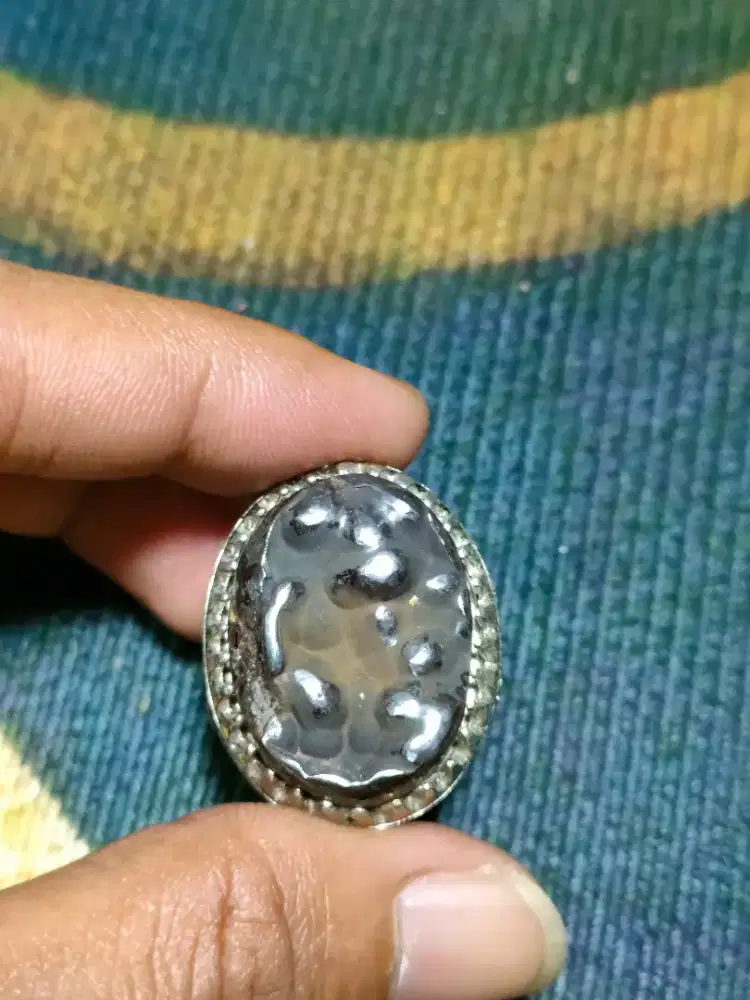 Batu akik natural badar besi towo/tawar (tidak nempel magnet)