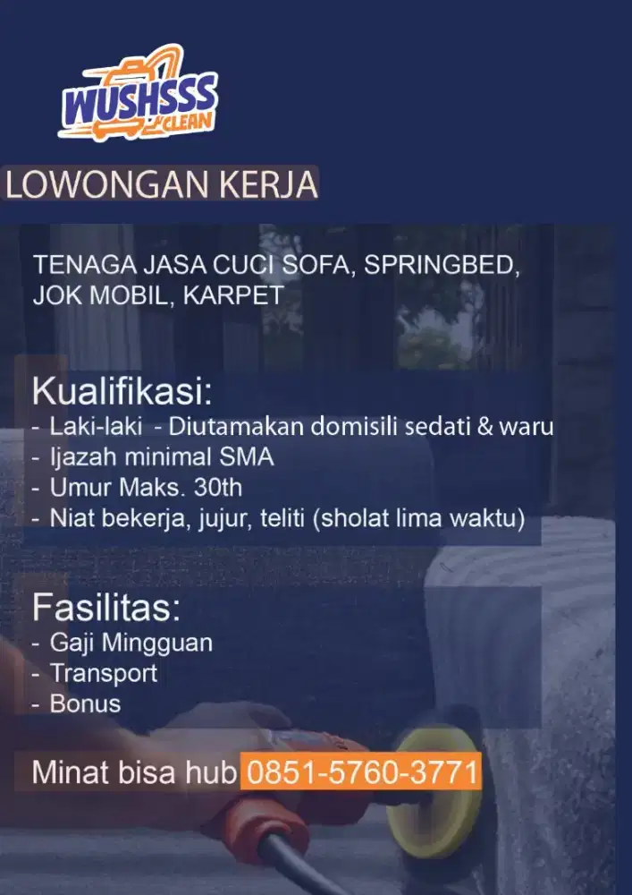 Tenaga Cuci Sofa & Springbed