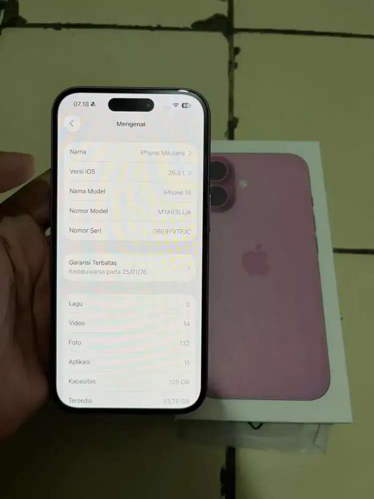 iPhone 16 Pink 128gb Inter
