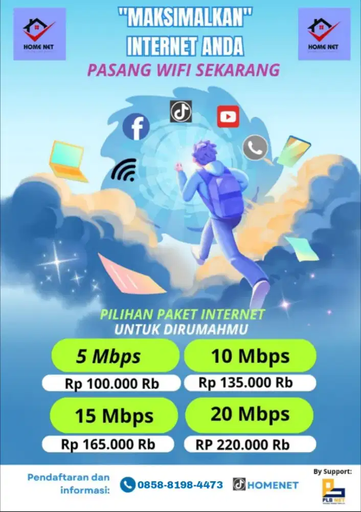 Pasang Wifi Rumah/Kos/Kantor Cepat,Rapih,dan Murah
