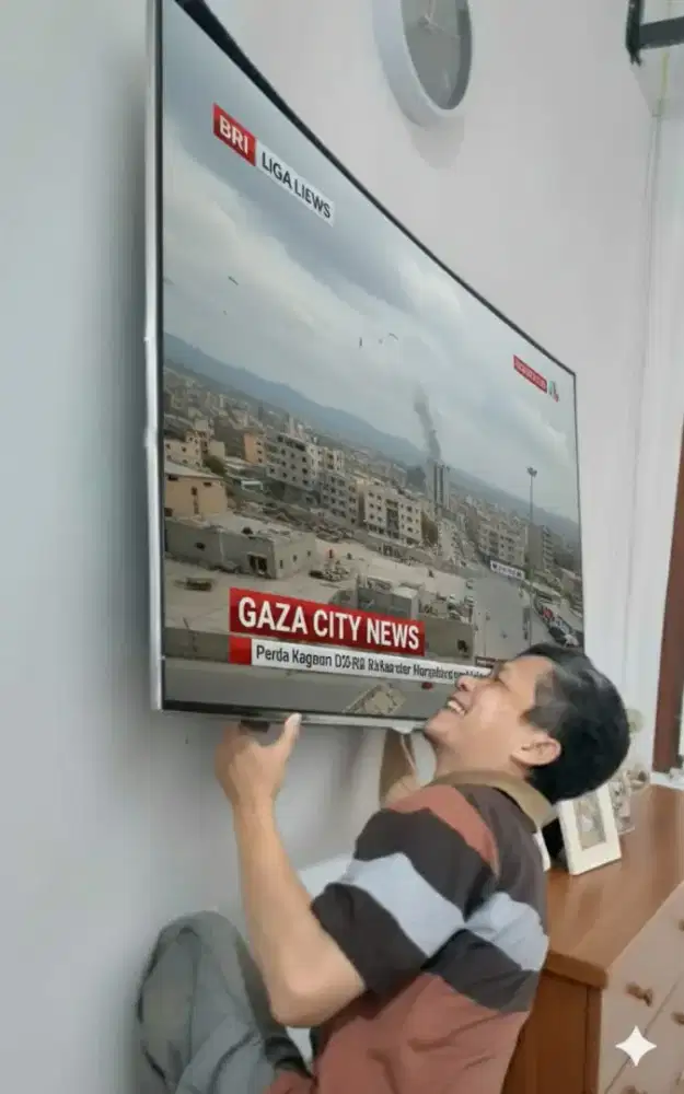 pemasangan & jual bracket utk gantungan tv led lcd di tembok kuat aman