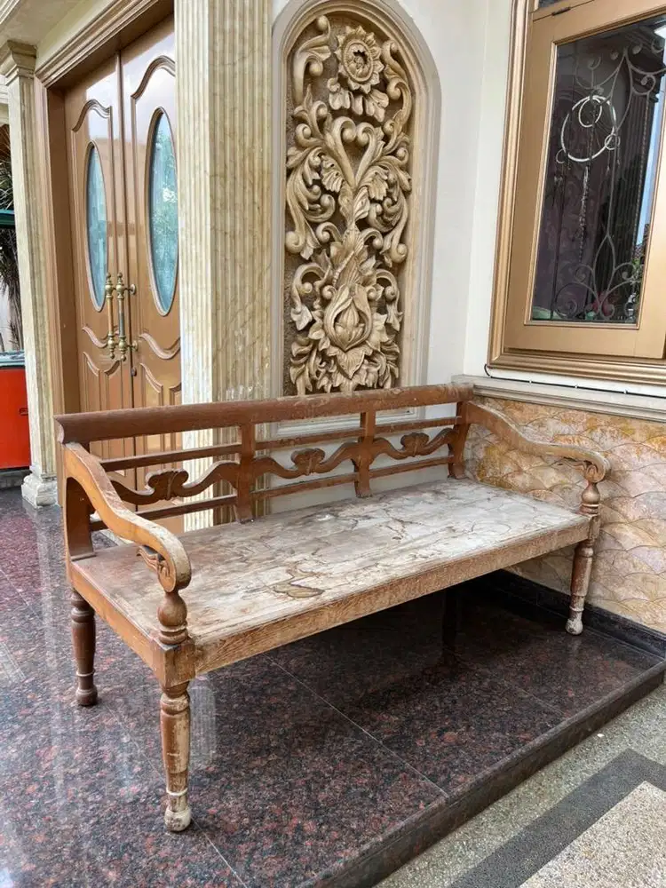 Kursi panjang kayu jati resbang