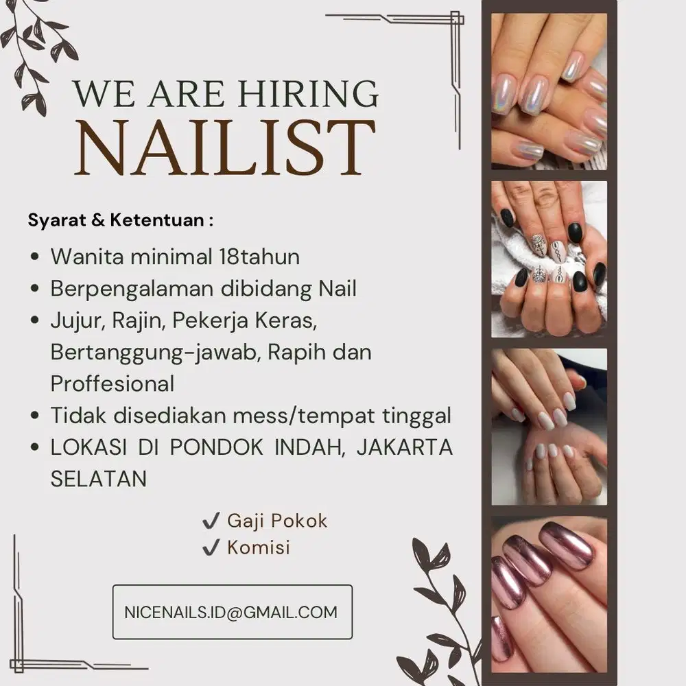 DICARI  PROFFESIONAL NAIL ARTIST / NAIL TECHNICIAN