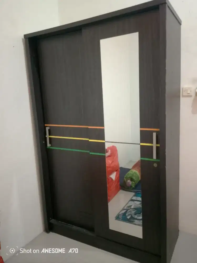 Jual Lemari Pakaian 2 Pintu Sliding Door.
