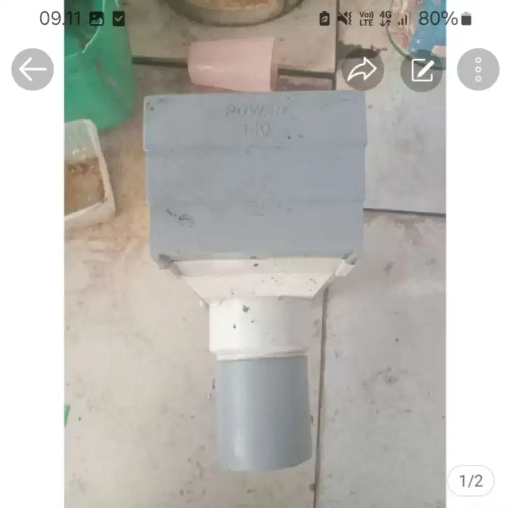 Talang dan pipa 2.5 inch pjg 165 cm