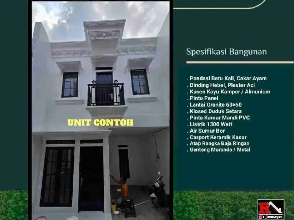 RUMAH BARU 2 lantai on progres di Jagakarsa harga 575 juta akses mobil