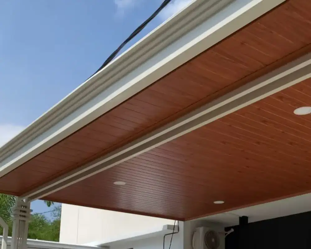 Kanopi laderon single layer plavon pvc spek talang provilan