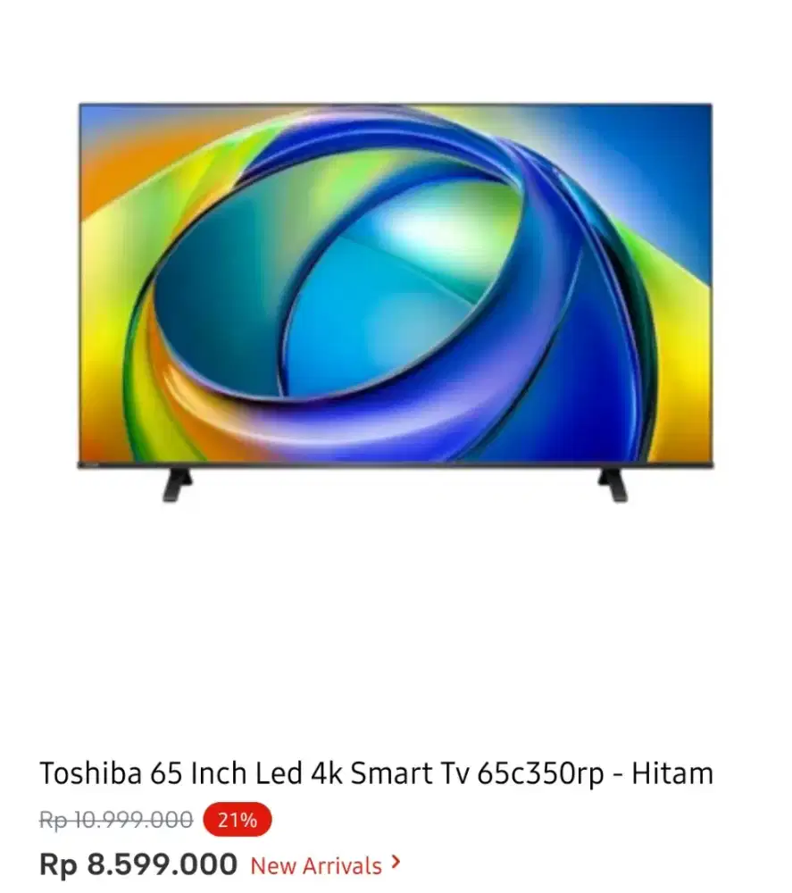 TOSHIBA GOOGLE TV 4K 65 INCI