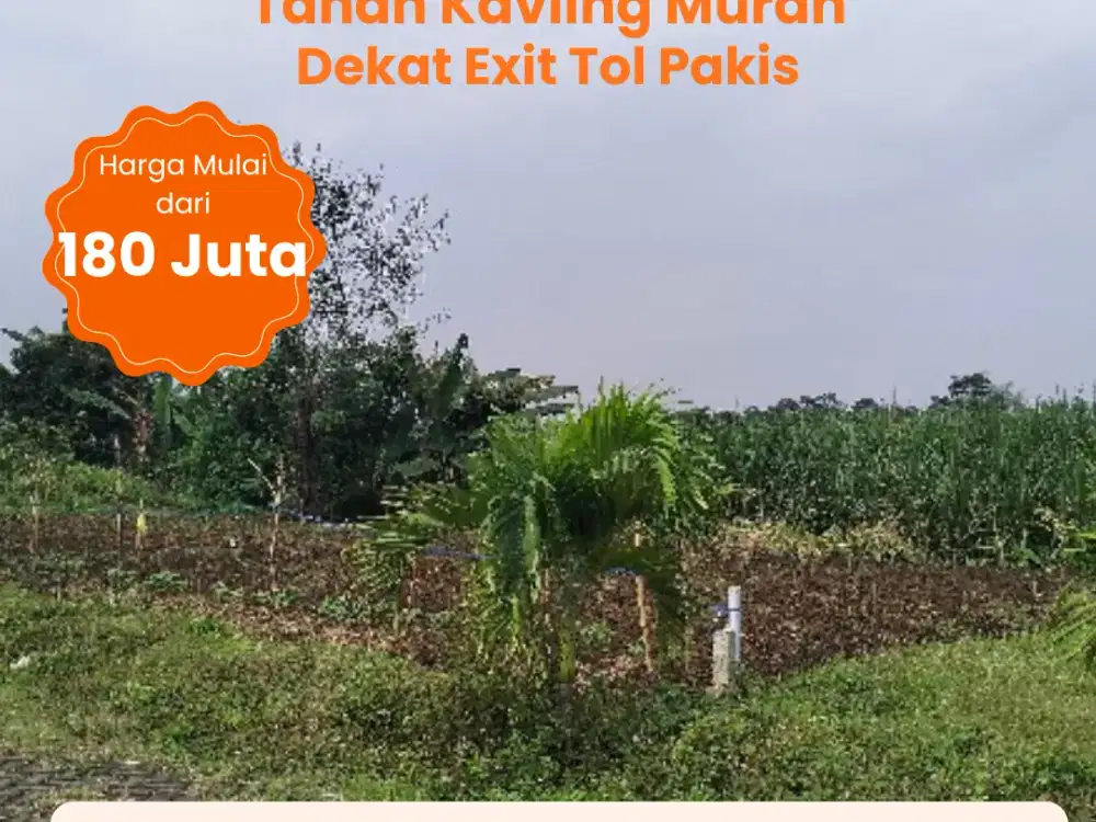 180 Juta Tanah Kavling SHM Pakis