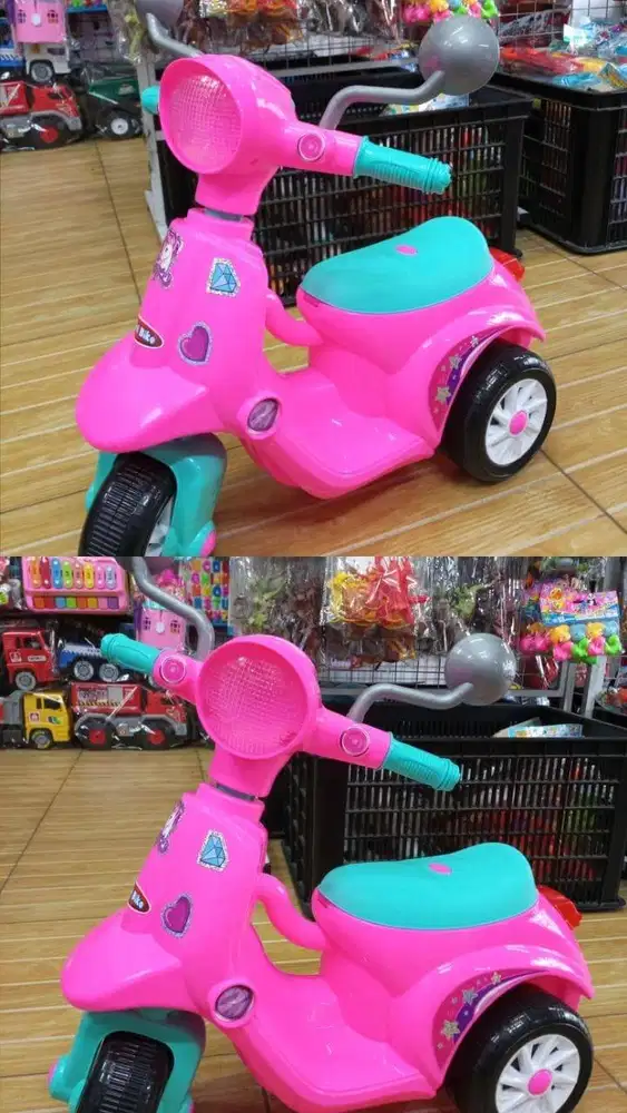 mainan anak vespa naik musik