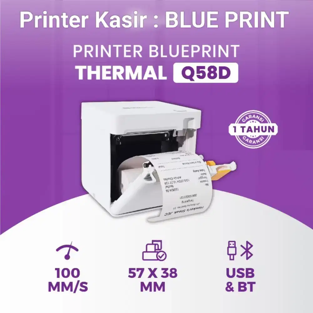 Printer Kasir Garansi 1 Tahun (Printer Thermal) Merk Blue Print