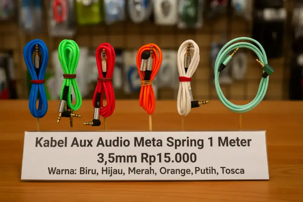 Kabel AUX Audio Meta Spring 1 Meter 3.5 3,5 mm