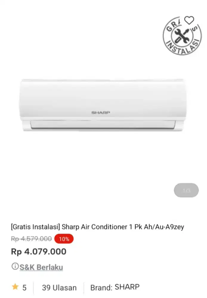 PROMO KREDIT SHARP AC 1 PK