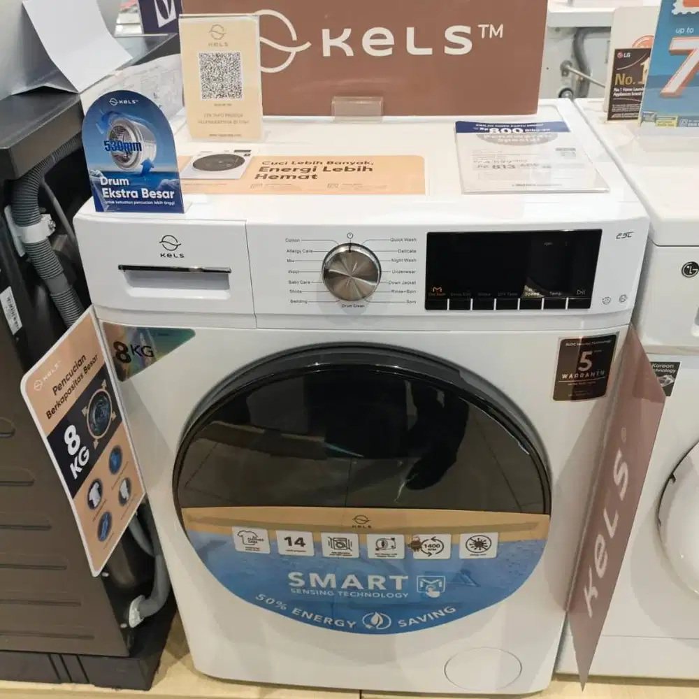 KELS WASHING MACHINE FRONT LOADING 8KG