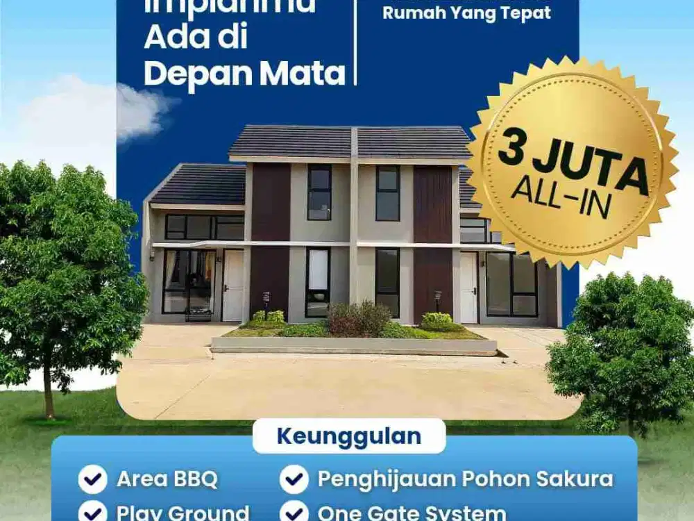 RUMAH SIAP HUNI 3 JUTA ALL IN