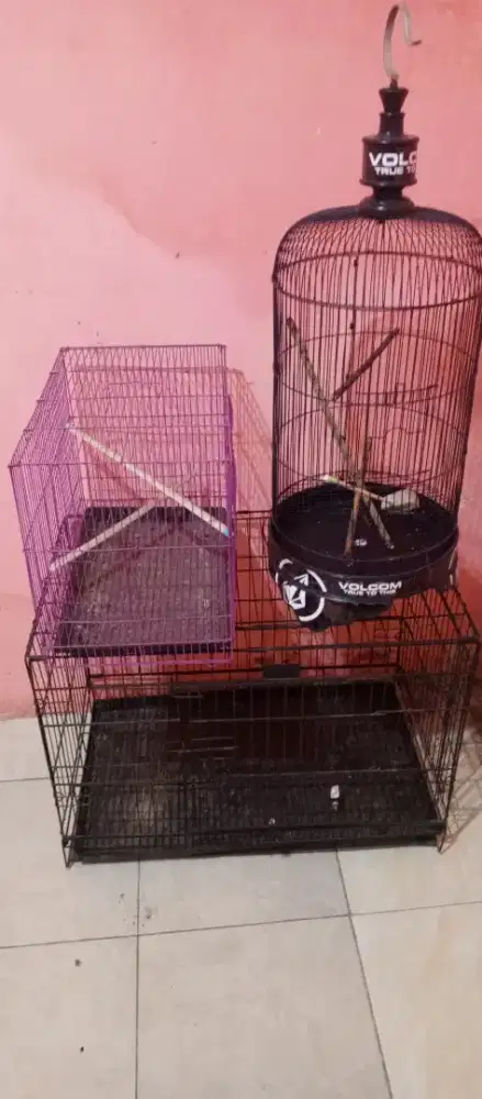 Kandang besi burung dan kucing
