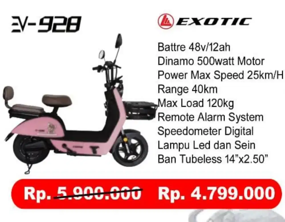 SEPEDA LISTRIK  EVEXOTIC  EV-928