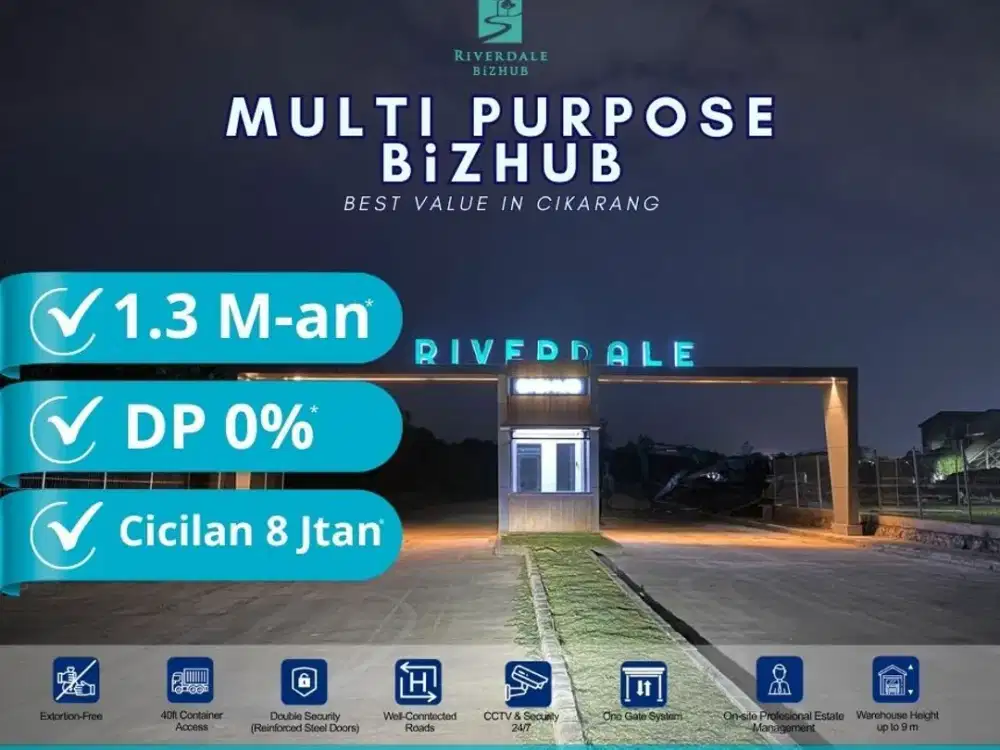 dijual ruko multiguna di cikarang barat 5 menit ke pintu tol telaga asih, cocok untuk usaha anda dengan akses bisa masuk mobil kontener 40ft