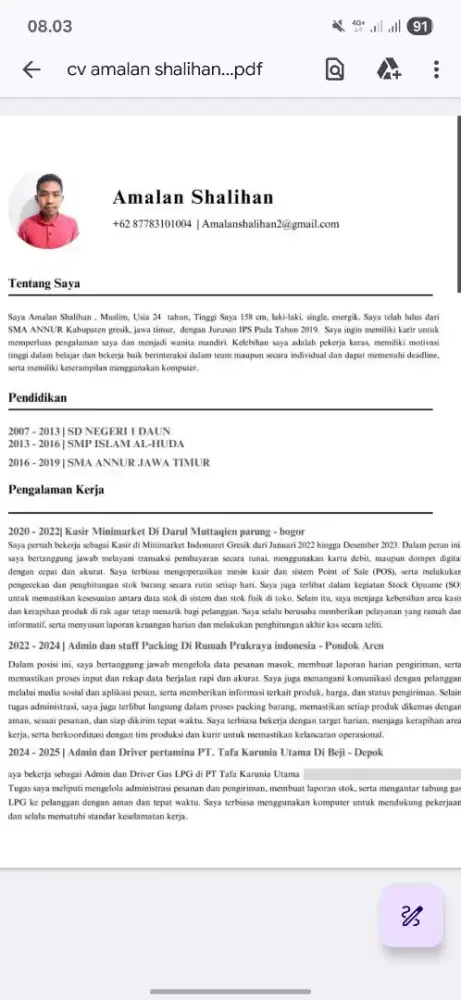 Cari kerjaan apa aja