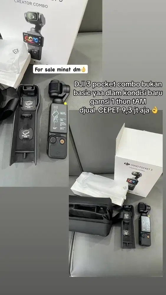 DJI 3 pocket combo new garansi TAM