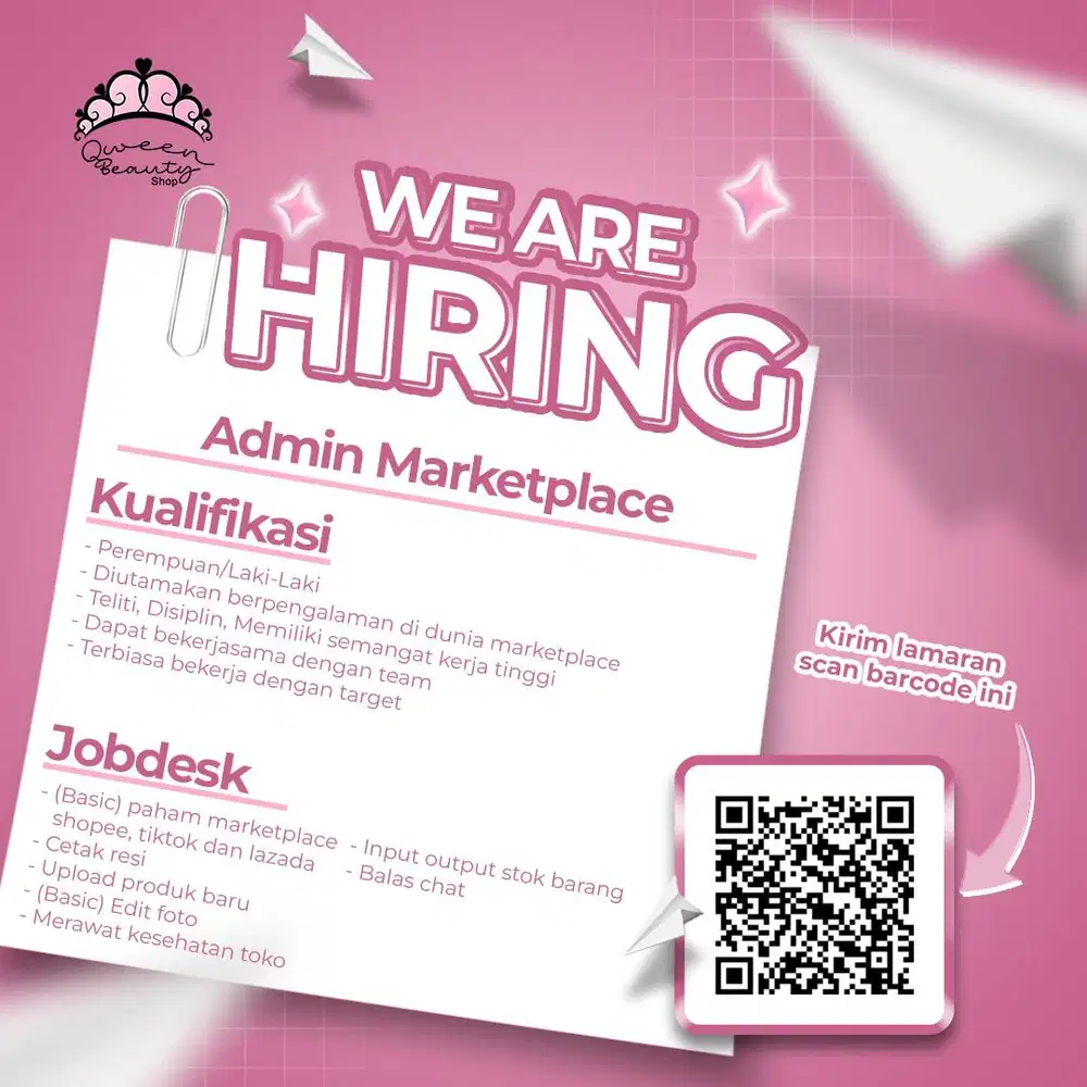 Lowongan Admin Marketplace