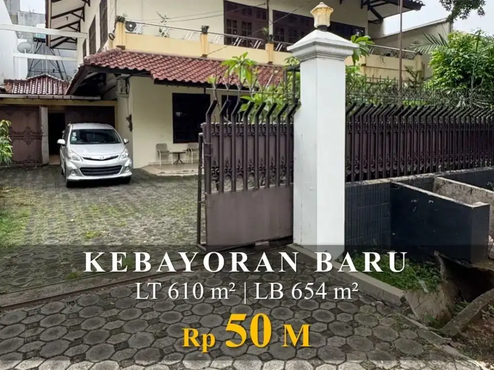 Dijual Rumah Lama Hitung Tanah Strategis Tirtayasa Kebayoran Baru